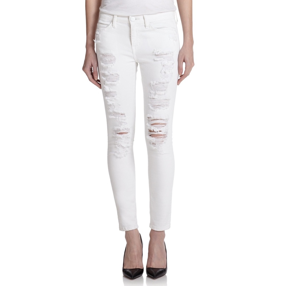 Current/Elliott Distressed Stiletto Jeans